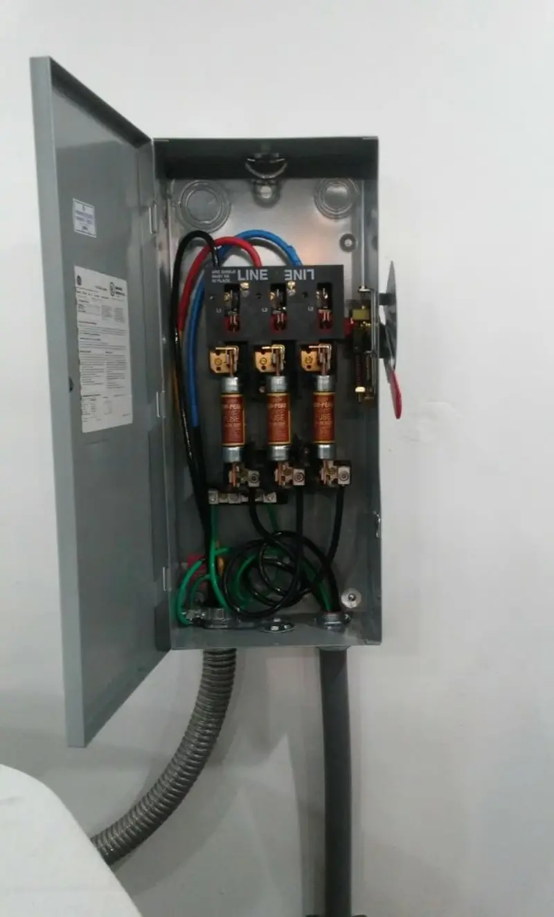 Three-phase disconnect switch installed for Electrical Wiring & Rewiring in Pacific Grove