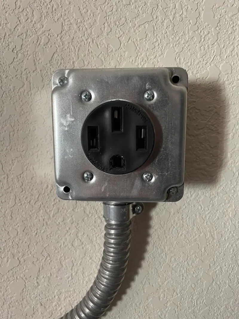 NEMA 14-50 outlet installed for Smart Home Electrical in Pacific Grove